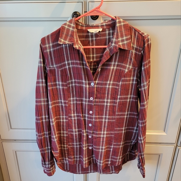 Promesa Plaid Top Size L - Picture 4 of 6